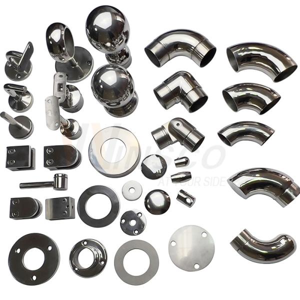 Inox Stair Balustrade Fittings SUS 201 304 316 Stainless Steel Railing