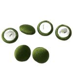 Women'S Coat Sweater Fabric Covered Buttons With Plastic Shank Green Color 16L