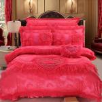 100% Cotton Embroidery 60S Quilt Cover Bridal Bed Sheet Sets Comforter Bedding