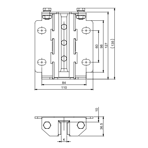Solid Lubricant Guide Shoes Elevator Spare Parts 1.75m/S