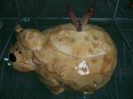 2012 new cow animal shape under glazed Ceramic Cookie Jars treasure craft