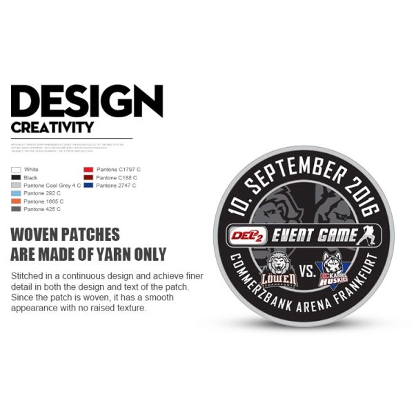 Woven Iron On Backing PMS Color Custom Clothing Patches