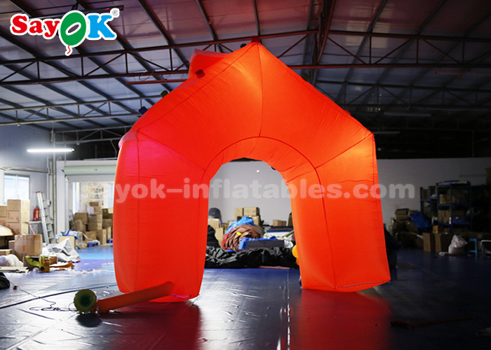 Inflatable Christmas Arch Gingerbread Man Candy Sticks Christmas Inflatable Arch With LED Light