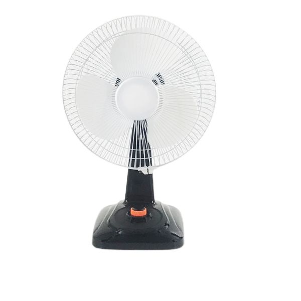 DC 12V Household Rechargeable Table Fan 12 Plastic With Mechanical DC Brushless Motor