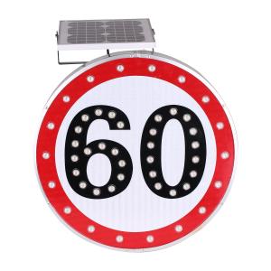 Wholesale Round Flashing Epistar 60cm Solar Powered Street Signs Circular from china suppliers