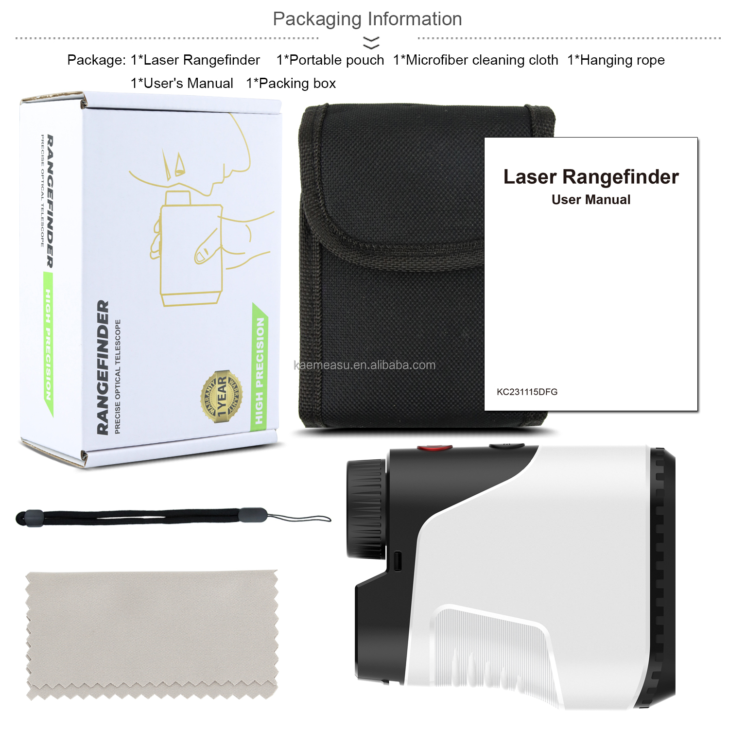 Long distance laser rangefinder Handheld golf laser rangefinder Mini Laser Rangefinder with slope