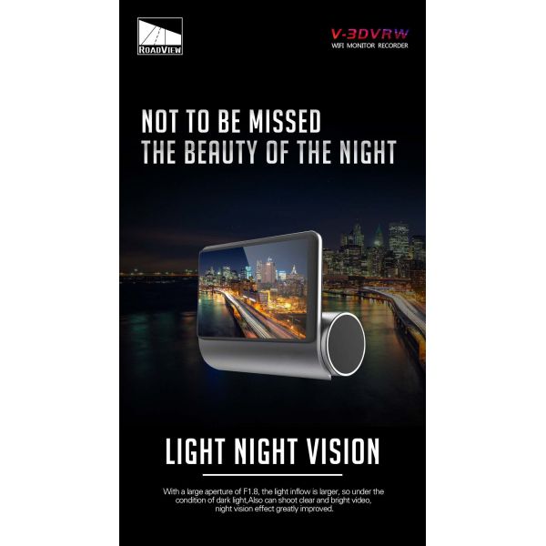 Car ADAS Touchscreen Dash Cam WIFI GPS Dual Lens Built In DVR Recorder