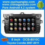 Ouchuangbo Auto GPS Stereo radio Toyota Corolla 2007-2011 Android 4.4 3G Wifi