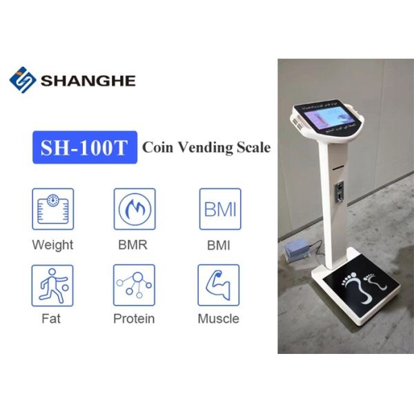 Self Service Body Fat Analyzer Scale High Accuracy Coin Input System Easy To Use