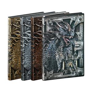Wholesale A5 Size Embossed Leather Writing Notebook Hardcover Gift Journal 3d Antique Dragon from china suppliers