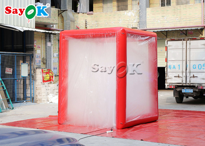 Fire Proof Outdoor Red Inflatable Medical Tent 2x2x2.5mH Or Customized