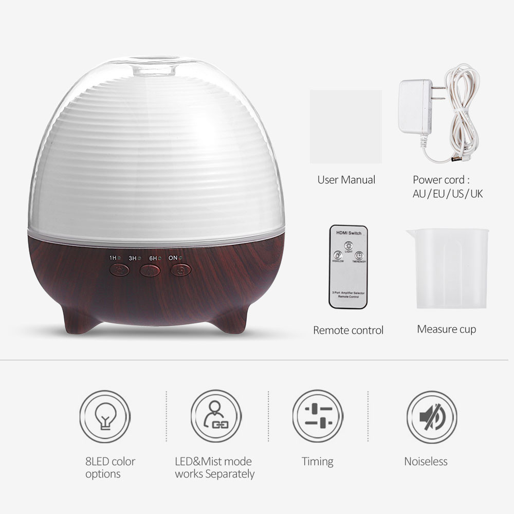 650mA 13W 600Ml Color Changing Ultrasonic Aroma Diffuser