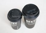 7 Oz Single Wall Disposable Paper Cups , Black Paper Coffee Cups Biodegradable