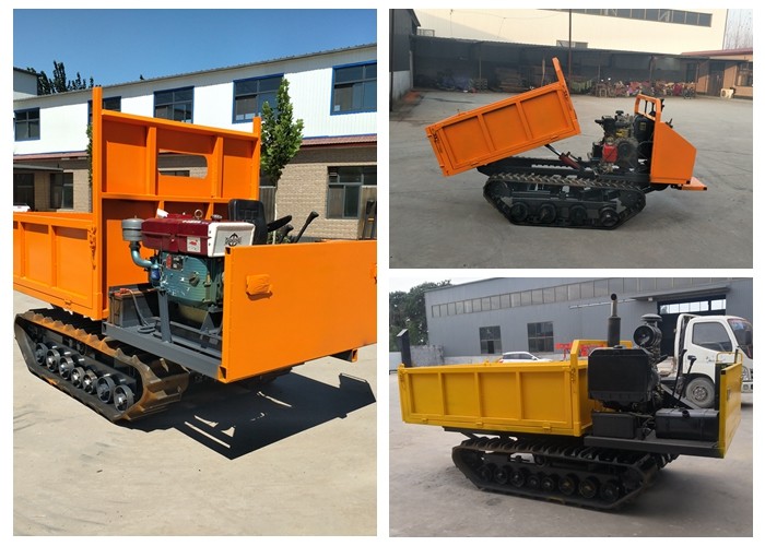 Durable Small Tracked Dumpers / Rubber Track Carriers With Automatic Transmission
