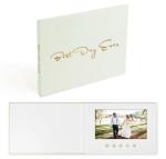 New material LCD video wedding invitation card linen video album with big
