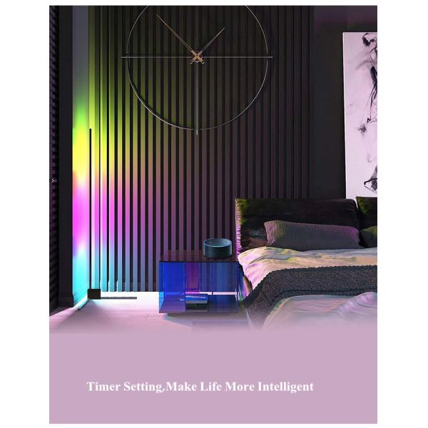 Dropshipping Nordic Modern Decorative Smart APP Remote Control Colorful RGB LED Floor Lamp Tripod Corner Floor Lamp Hom