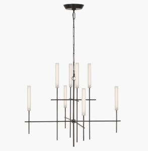 Wholesale IKF 5110 Fay 32&quot; Chandelier Bronze / Polished Nickel / Hand-Rubbed Antique Brass Frosted Glass Brass Crystal Chandelier from china suppliers