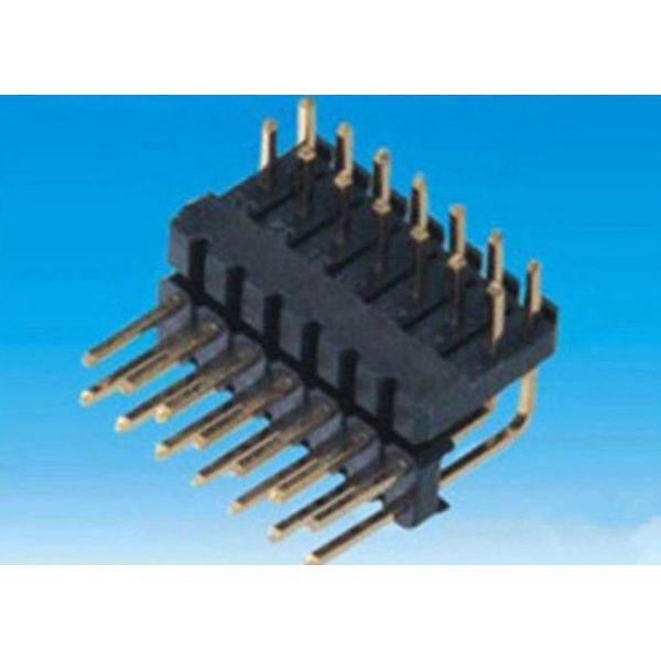 Pitch 2.54mm 2*7P 90° Female socket header Connector Black Gold-plated