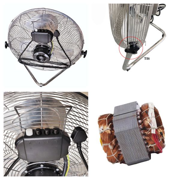 Wholesale Manufacturer High Velocity Electric Oscillating Fan 16 Inch Metal Industrial Floor Fan