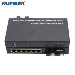 10/100M 6 port rj45+2 fiber port with single fiber SC 1310nm/1550nm 20km optical