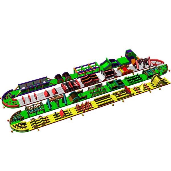 giant Blow Up Inflatable Water Park Obstacle Course 302.5m Long