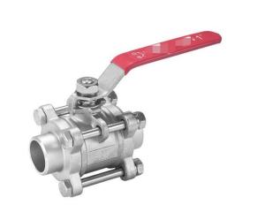Wholesale 1000 WOG 3 Piece 316 Stainless Steel Socket Weld Ball Valve With Locking Handle from china suppliers