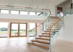Steady Structure Building Curved Stairs , Contemporary Wooden Spiral Staircase