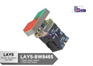 Wholesale Red Green Flush Push Button Switch As Indicating Signals LAY5（XB2）-BW8465 from china suppliers