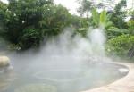 Small Smoking Gas Mist Fog Water Fountain , Stainless Steel Floor Mist Fountain
