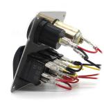 SS 3 Gang 24V 12V Universal Rocker Switch Panel