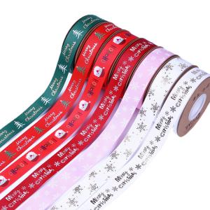 Wholesale ODM Holiday Home Decor 25mm Satin Christmas Ribbon For Gift Box Package from china suppliers