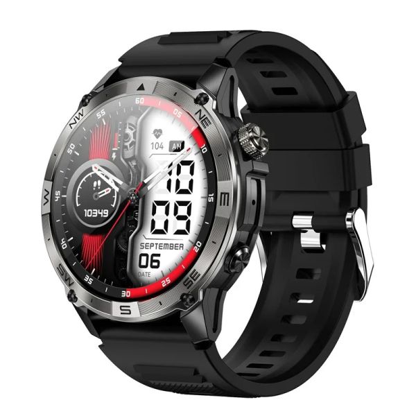 HK08 Black GPS NFC Smart Watch 1.43 Inch AMOLED Touchscreen BT5.3 NFC IP68 Heart Rate 466x466