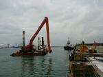Q550 Steel Excavator Telescopic Boom For Digging Sea Soil 32 Meter Length