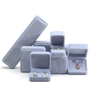 Wholesale White Velvet Custom Jewelry Packaging Box for Necklace Stud Earrings Bracelet and Ring from china suppliers