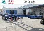 40FT 3 Axle Skeleton Chassis Trailer , Skeletal Container Trailer For Transporta