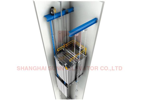 Goods Lift High Speed Elevator , Opposite Door Freight Elevator With Machine