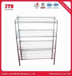 180cm 7 Layers Wire Display Shelving 90kgs Chrome Shelving With Wheels