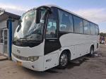Used Higer Bus KLQ6856 37 Seats Steel Chassis Rear Yuchai Engine Left hand Drive