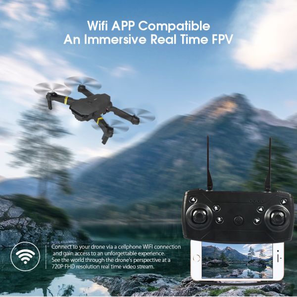 Foldable Altitude Hold Quadcopter Live Video E58 drone camera 1080p