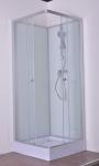 White ABS Tray Chrome Profiles Tetragonum Shower Cabins 800 X800X2000mm