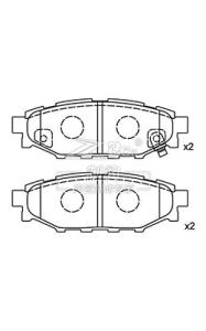Wholesale Subaru Legacy Ceramic Rear Brake Pads Replacement D1114 26696-AG010 from china suppliers