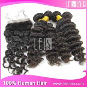 Wholesale 5A Good quality hot sale deep curly peruvian remy hair extension from china suppliers