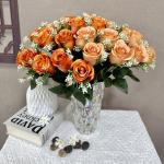 Artificial rose decorations for Valentine's Day, wedding, and home flower