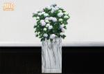 Durable MGO Decorating Clay Flower Pots Cuboid Shape