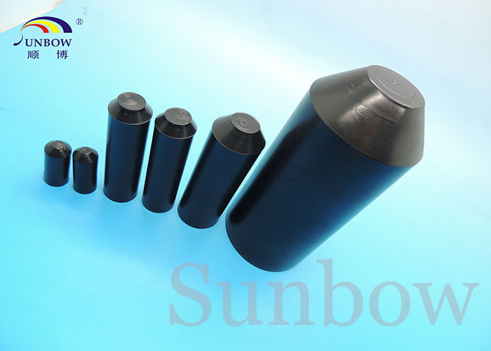 PO Adhesive Lined Hearshrink End Caps , cable end caps heat shrinkable