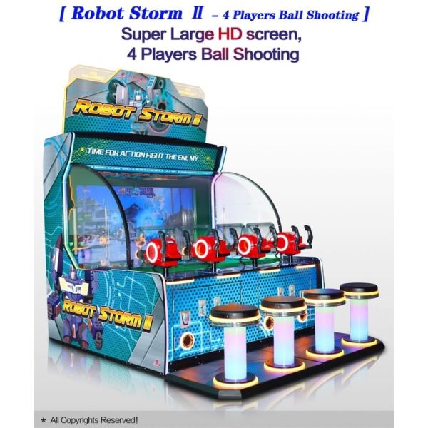Robot Storm 2 - 4 Players Ball Shooting Game Ticket Redemption Arcade Game Machine