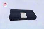 Soft Touch Lamination Jewelry Gift Boxes , Deep Blue Filp Type Customized Paper
