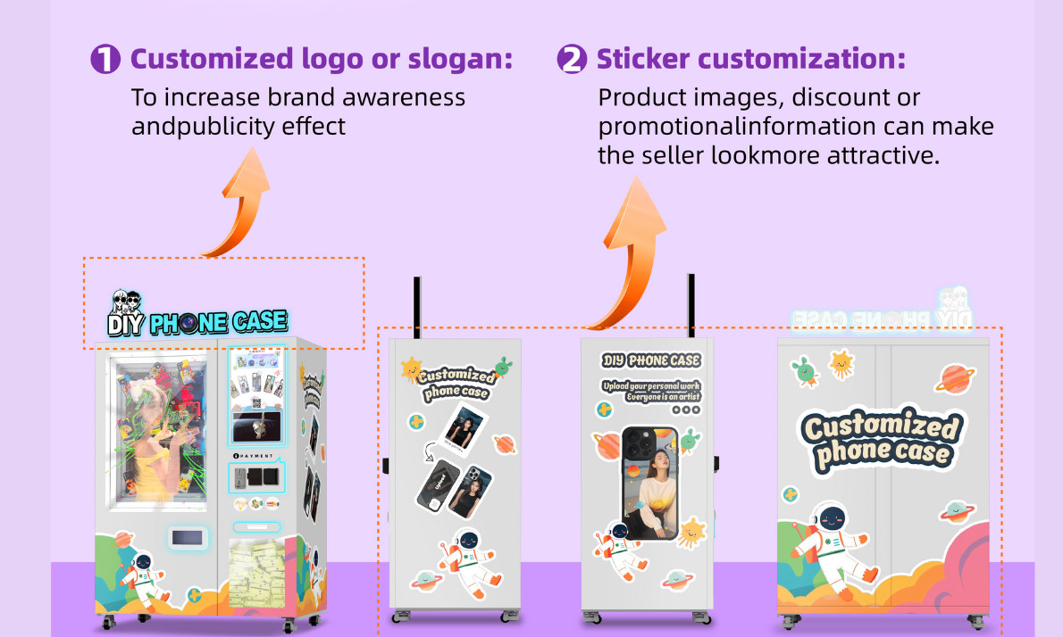 Commercial Self Service Mobile Phone Case Printing Vending Machine High Profit