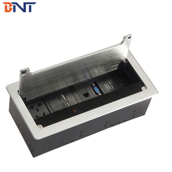 multifunctional aluminum panel wall/desk socket/electrical table panel outlet rj45