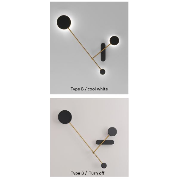 Modern minimalist wall light Home Bedroom swing arm lamp Adjustable Black loft round wall light(WH-OR-258)